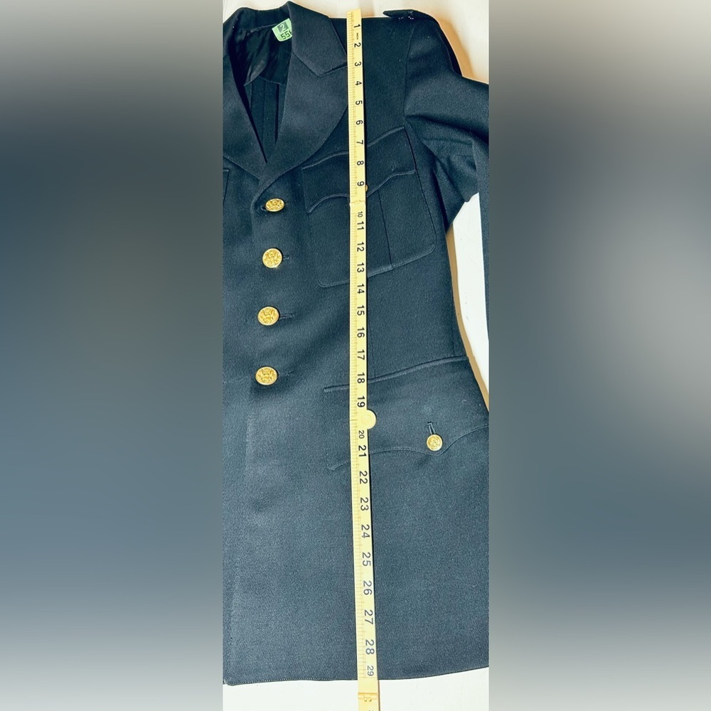 United States Army Navy Blue Officers Jacket Size L Military Urban Uniform - Picture 10 of 14
